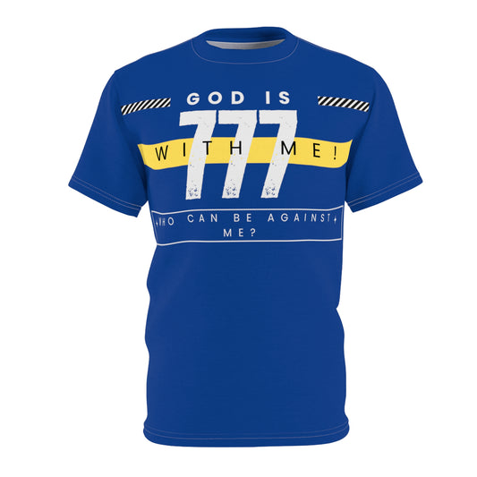 "777 God is with me" unisex Tee (AOP)